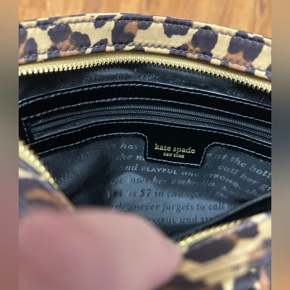 kate spade leopard print shoulder bag - Like New - Picture 7 of 8